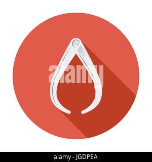Calipers. Flat vector icon for mobile and web applications. Vector illustration. Stock Vector