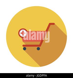 Cart. Single flat color icon. Vector illustration. Stock Vector
