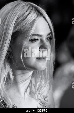 Actress Elle Fanning departs after the How To Talk To Girls At Parties screening during the 70th annual Cannes Film Festival at Palais des Festivals on May 21, 2017 in Cannes, France.