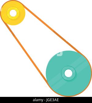 Chain gear icon, cartoon style Stock Vector