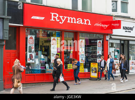 Ryman stationary shop front in the UK. Retail store. Stock Photo