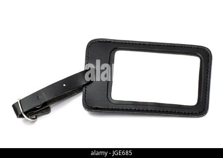 Luggage tag isolated on white background Stock Photo