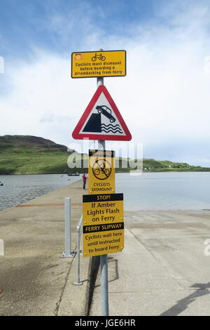 Ferry from Sconser to Inverarish, Skye to Raasay Stock Photo