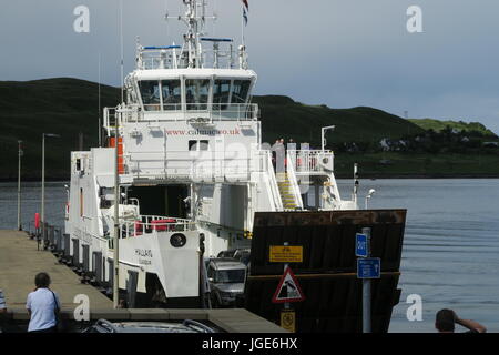 Ferry from Sconser to Inverarish, Skye to Raasay Stock Photo