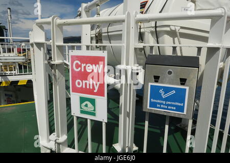 Ferry from Sconser to Inverarish, Skye to Raasay Stock Photo