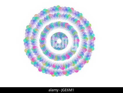 Abstract fractal image on the white background Stock Photo