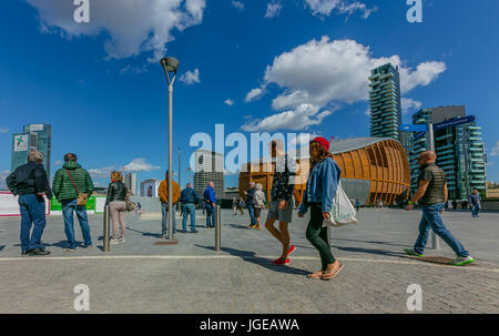 Modern architecture Walking in Milan Stock Photo