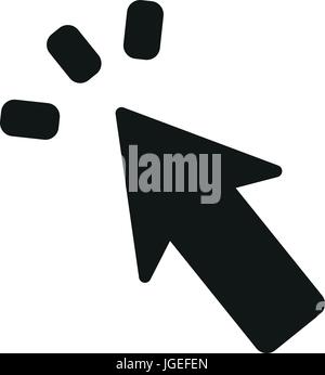 Black arrow while clicking Stock Vector