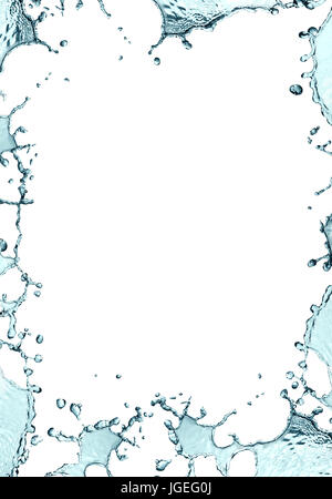 Blank picture frame made from splashing water Stock Photo