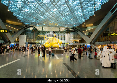 Doha, Qatar - June 2017 : Doha Hamad International Airport, Qatar. Stock Photo