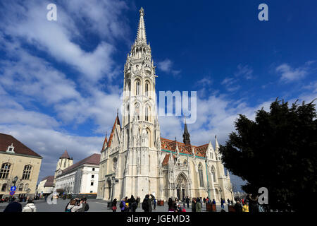 The Roman Catholic St Matthias Church, Budas Castle Hill District, Budapest city, Hungary Stock Photo
