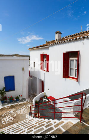 Messaria village on Kythnos island in Greece. Stock Photo