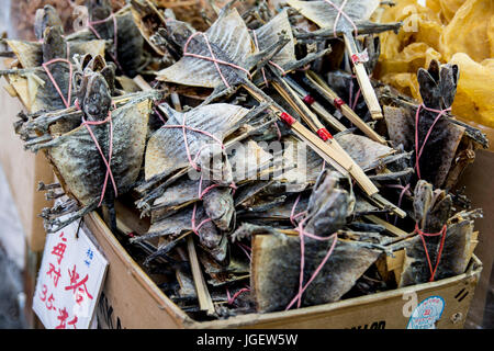 Dried Bats For Sale In Hong Kong Stock Photo