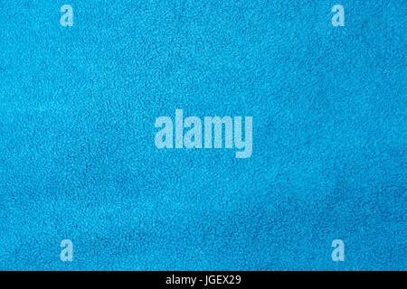 Blue towel close up as seen from above Stock Photo