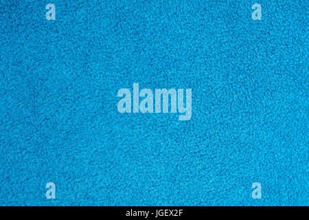 Blue towel close up as seen from above Stock Photo