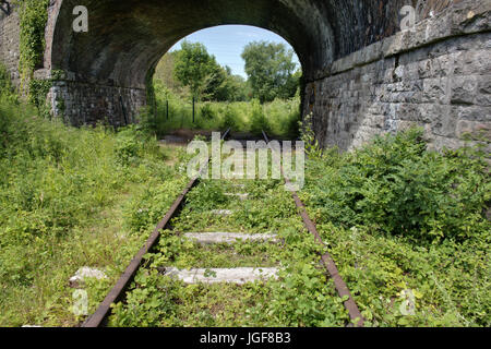 Portishead Railway line from Bristol, this section from Pill to Portishead, decommissioned in 1981, is scheduled to be reopened. Stock Photo