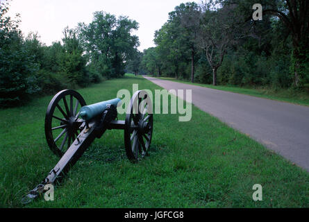 Battlefield Tour Road, Shiloh National Military Park, Tennessee Stock Photo