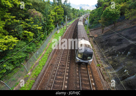 Train in Hong Kong Stock Photo