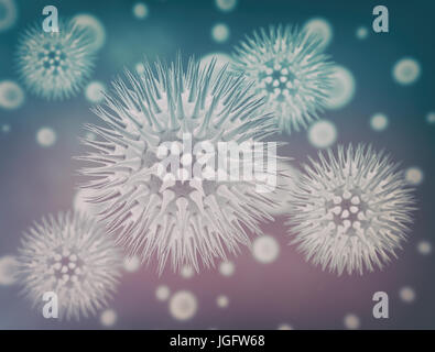 Virus cells - Science background Stock Photo