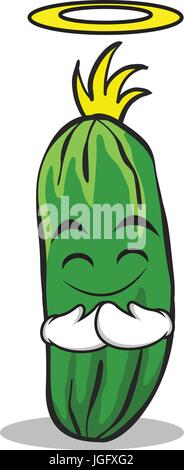 Innocent cucumber character cartoon collection Stock Vector