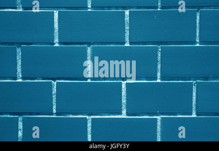 Indigo, Navy Blue Colored Bricks Wall, for Background, Texture, Pattern Stock Photo