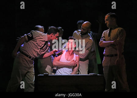 London, UK. 6th Jul, 2017. Yank! - photocall, Charing Cross Theatre, London, UK. 06th July, 2017. Photo by Richard Goldschmidt, A poignant original musical and love story based on the true hidden history of gay soldiers during World War Two. Credit: Rich Gold/Alamy Live News Stock Photo