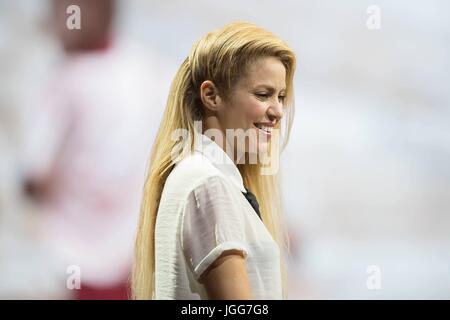 Hamburg, Germany. 6th July, 2017. Shakira at Global Citizen Festival 2017 at Barclaycard Arena in Hamburg, Germany. Credit: dpa picture alliance/Alamy Live News Stock Photo