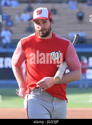 Los Angeles, California, USA. 5th June, 2017. Daniel Murphy (Nationals) MLB : Daniel Murphy of the Washington Nationals before the Major League Baseball game against the Los Angeles Dodgers at Dodger Stadium in Los Angeles, California, United States . Credit: AFLO/Alamy Live News Stock Photo