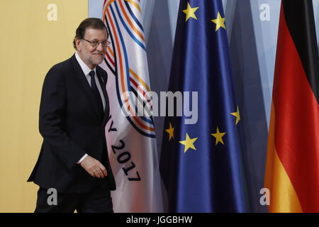 Hamburg, Germany. 7th July, 2017. Spain's Prime Minister Mariano Rajoy seen ahead of a G20 summit. Credit: Mikhail Metzel/TASS/Alamy Live News