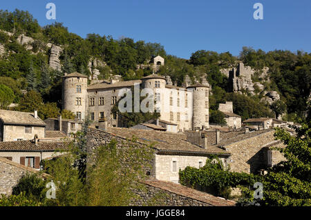 Town of Vogue, Ardeche, France Stock Photo