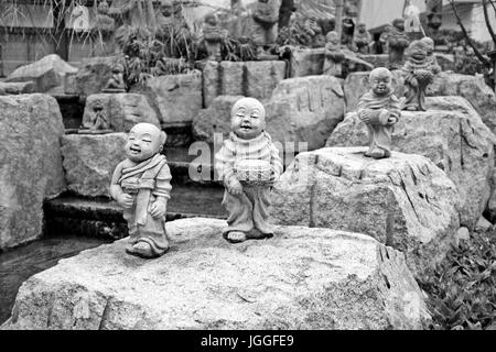 Little Buddha statues in Tokyo, Japan. Stock Photo