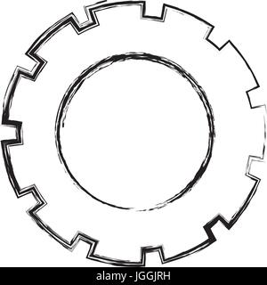 monochrome blurred silhouette of pinion model three Stock Vector