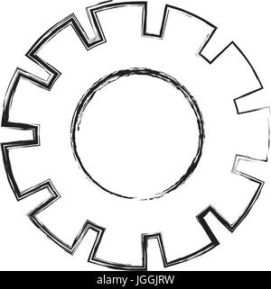 monochrome blurred silhouette of pinion model four Stock Vector