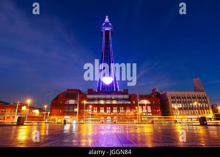 Blackpool Tower; Comedy Carpet; Lancashire; UK Stock Photo