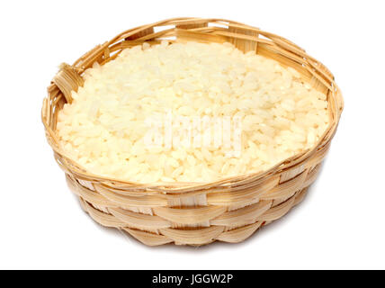 Fresh  rice over white background Stock Photo