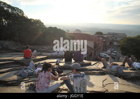 Cityscape, Cave Sao Thome, 2016, Center, city, São Tomé das Letras, Minas Gerais, Brazil. Stock Photo