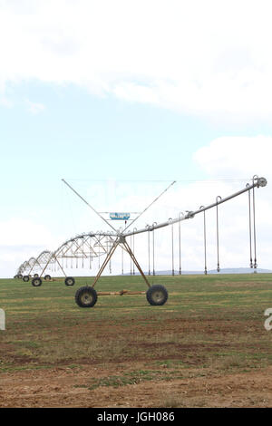 Equipment Irrigation, earth, Highway Agnésio Carvalho de Souza, MG-335, 2016, Minas Gerais, Brazil. Stock Photo