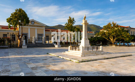 Chora of Andros island early in the morning. Stock Photo