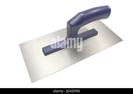 Finishing trowel isolated on white Stock Photo