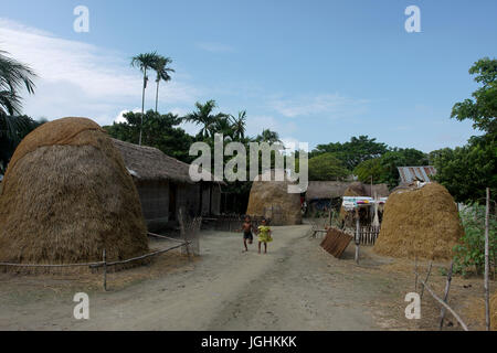 Rural house at Jalalpur at Mohonganj of Netrokona district. Netrokona, Bangladesh. Stock Photo