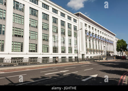 Greater London House, formerly The Carreras Cigarette Factory, in Mornington Crescent, Camden, London, UK Stock Photo