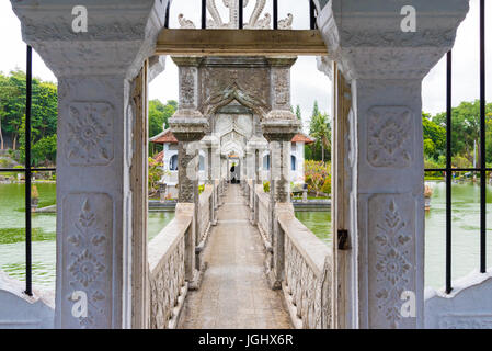 Bali, Indonesia - May 3, 2017 : Taman Ujung Water Palace is a former palace with three pools in Karangasem Regency, near Amlapura, in Bali, Indonesia. Stock Photo