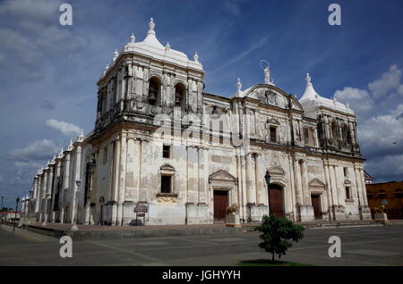 Leon Cathedral in Nicaragua, the biggest cathedral in Central America Stock Photo