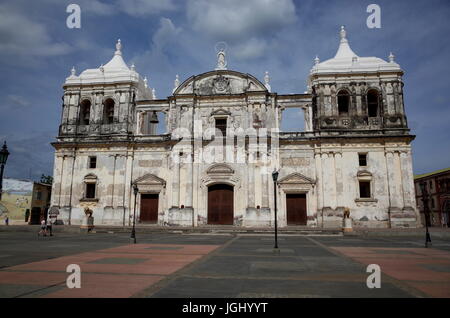 Leon Cathedral in Nicaragua, the biggest cathedral in Central America Stock Photo