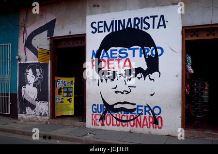 23RD AUGUST 2014, ESTELI, NICARAGUA - A Sandinista mural in Esteli showing the strong socialist history of the town Stock Photo