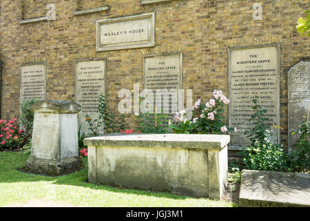 Wesley's Chapel and Leysian Mission, 49 City Road, London, EC1, UK Stock Photo