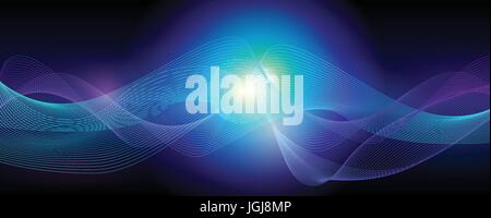 Abstract lights web banner full vector elements Stock Vector