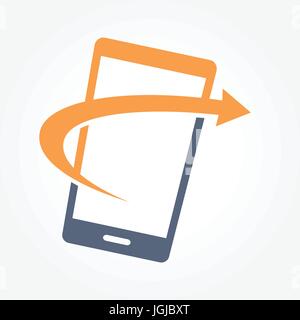Mobile Phone Technology Business Symbol Design Stock Vector
