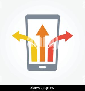 Mobile Phone Technology Business Symbol Design Stock Vector