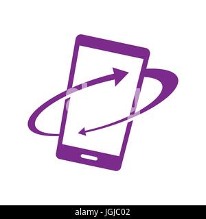Mobile Phone Technology Business Symbol Design Stock Vector